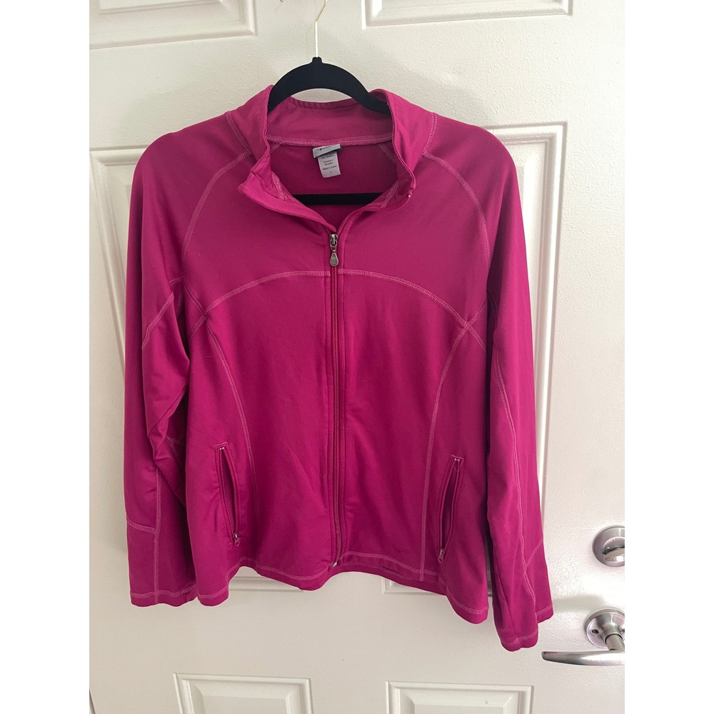 C9 by Champion Womens Pink Full Zip Athletic Jacket Mock Neck Large S9128-J18